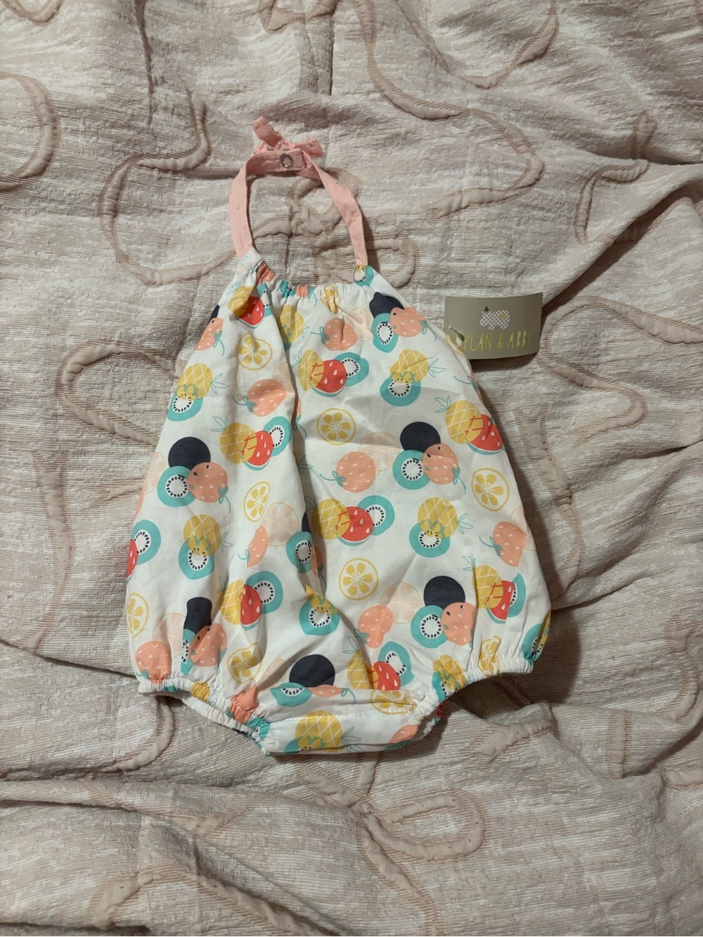 Dylan & Abby Fruit Print Bubble Romper NWT Size 6–9 Months